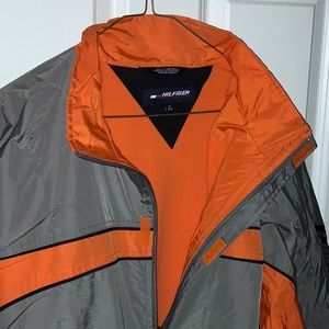 NWT! Tommy Hilfiger Men’s Jacket. Size XL. Orange and Gray.